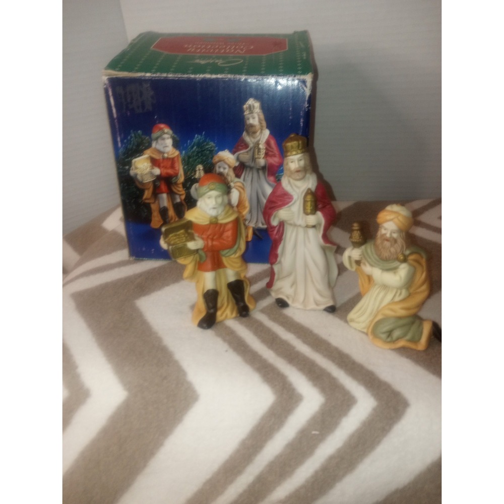 Carlton‎ Cards Nativity Collection Three Wisemen Porcelain Box Old Stock